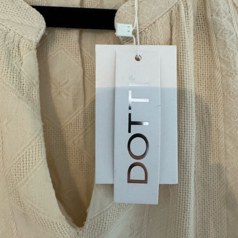 NWT - Dotti Women's Ombre Cotton Swim Cover-Up Tunic Dress in beige - Picture 3 of 10